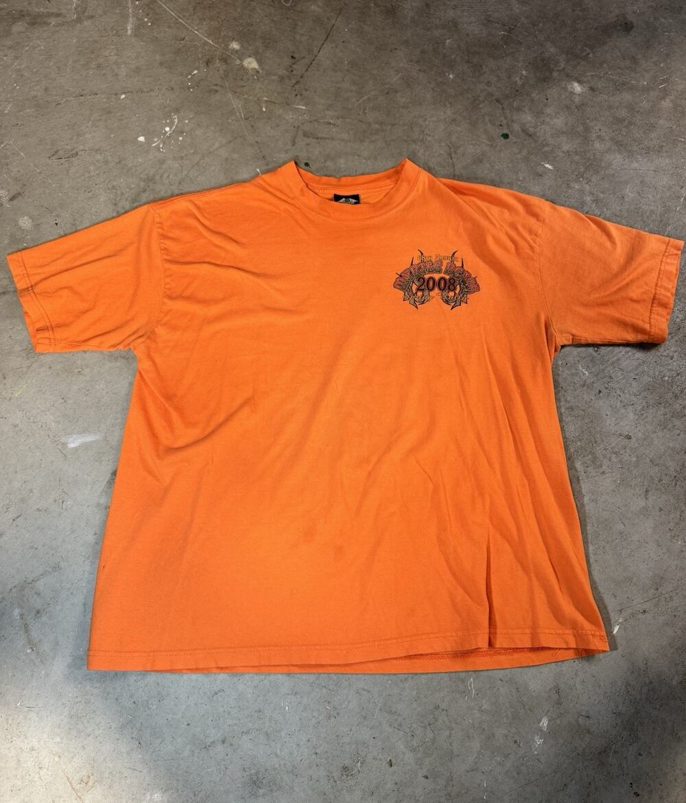 Biketoberfest 2008 Myrtle Beach T-Shirt Mens 2XL Orange